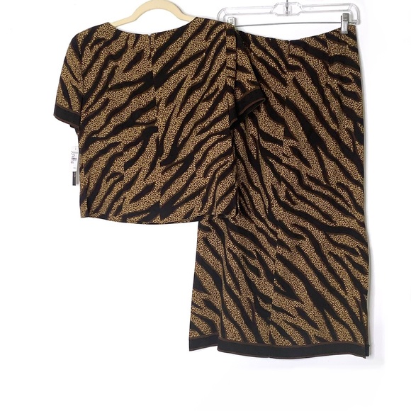 NWT Tiger Print Skirt Set size 8P - Picture 4 of 6